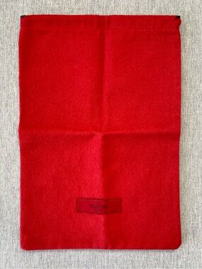 NWOT Authentic VALENTINO | Velvet Drawstring Dust Bag Gift Storage Red